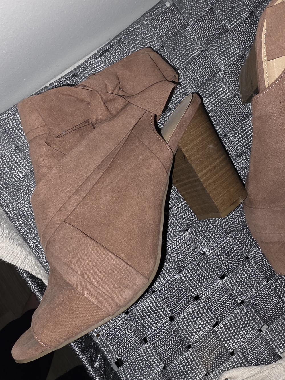 LC Lauren Conrad Peep-Toe Block Heel Booties